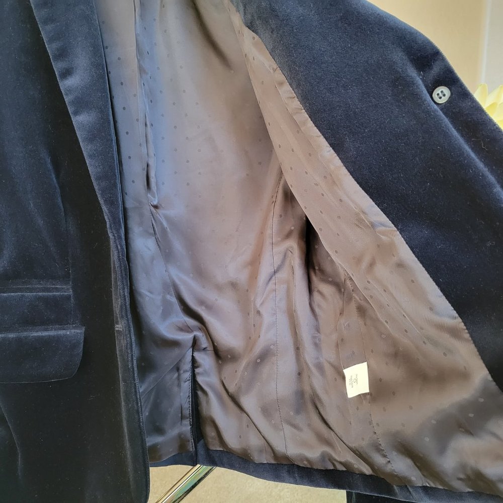 NWOT J. Crew Schoolboy Velvet Blazer INDIGO/MIDNIGHT BLUE 0 - Picture 8 of 9